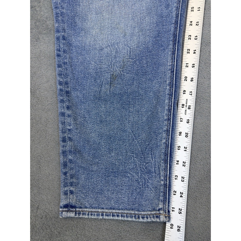 American Eagle Jeans Womens 14 Short Blue High Rise Mom Straight Distressed - Picture 5 of 10